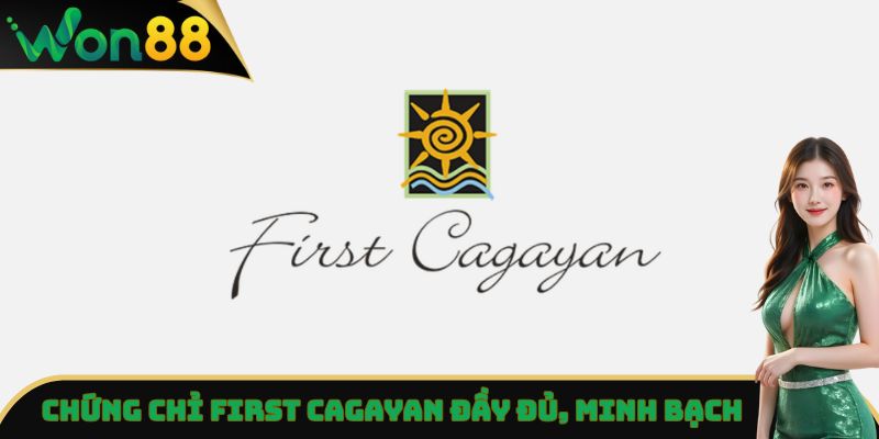 Giấy Phép Won88 - Hoạt Động Hợp Pháp, Bảo Chứng Uy Tín 3 Chứng chỉ First Cagayan đầy đủ, minh bạch