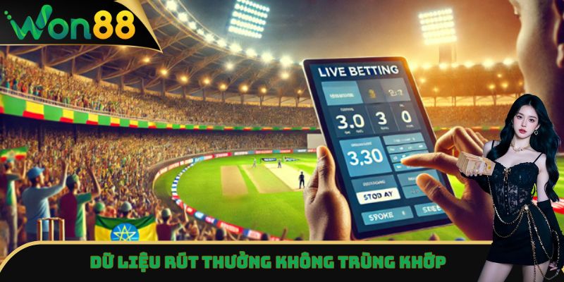 Won88 Không Cho Rút Tiền? Sự Thật Hay Hiểu Lầm? Giải Đáp A-Z 3 Dữ liệu rút thưởng không trùng khớp