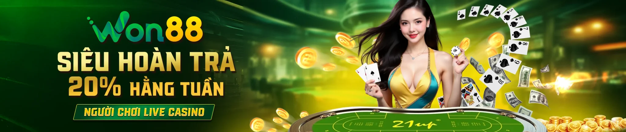 Won88 - Nhà Cái Cược Thể Thao, Casino Trực Tuyến Uy Tín 11 Banner khuyến mãi siêu hoàn trả 20% tại nhà cái won88