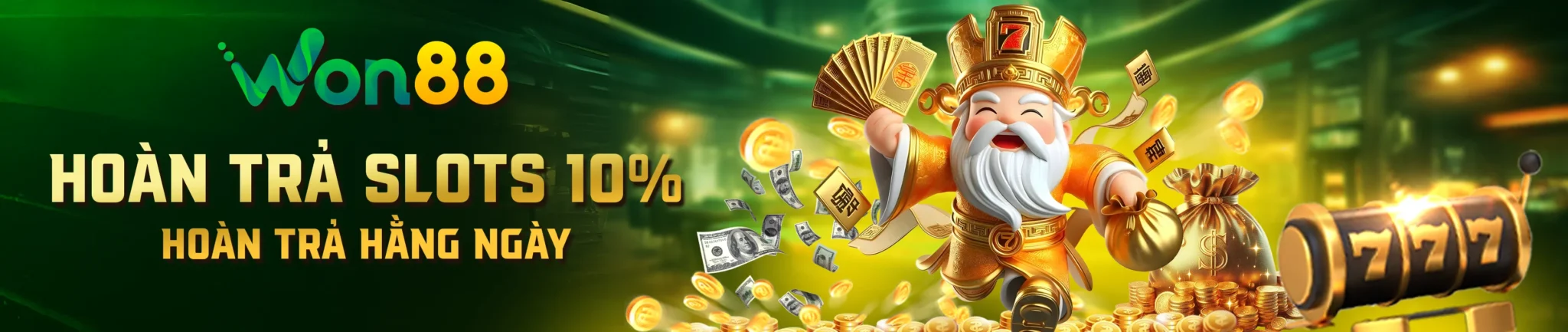 Won88 - Nhà Cái Cược Thể Thao, Casino Trực Tuyến Uy Tín 9 Banner khuyến mãi slot game tại sảnh cược Won88